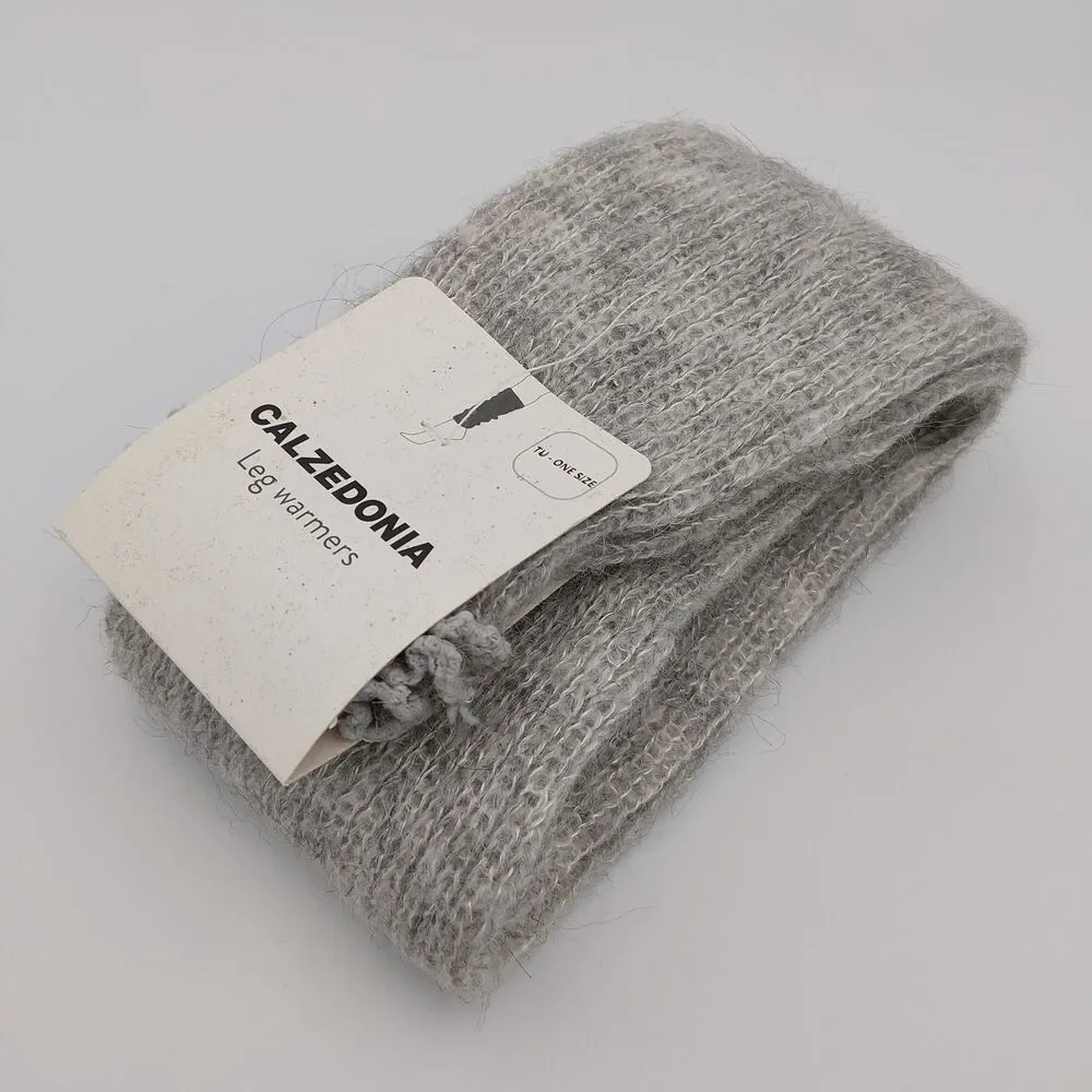 Calzedonia Women ALPACA WOOL blend  Soft leg warmers GREY/GRIGIO PERLA-ONE SIZE